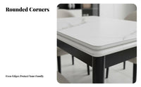Sintered Stone surface Folding Dining Table with Storage Extendable Design Space-Saving Solution Modern Minimalist design transformable Furniture Multi-Functional for Apartment Dwellers, Small Families, Remote Workers, Living Room, Kitchen, Home Office