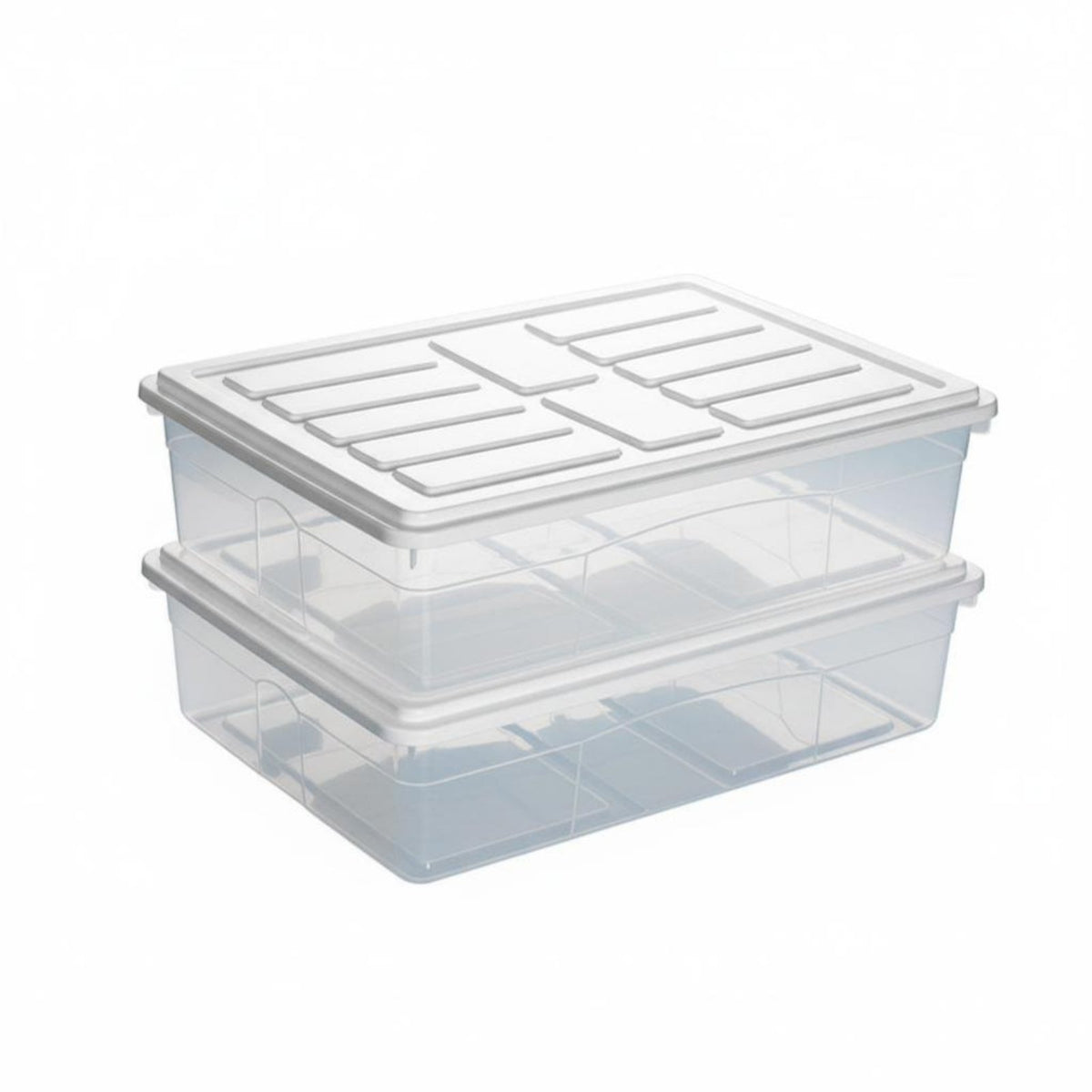 Under-Bed Rolling Drawer Large Capacity Under-Bed Rolling Bin double-sidedOpening Lid