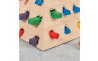 Child-Centered Color Shape Matching Toy Early Education Pyramid Shape Sorting Puzzle Wooden Pyramid Game for Young Children, Infants, Kindergarten