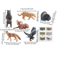 Jungles Animal Playset Realistic Animal Model Wildlife Figure Set for Kids, Classroom, Home Education, Playroom