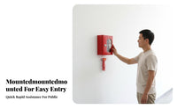 Break-Glass Entry Device Storage Unit Highly Visible Safety Apparatus High-Visibility Red Emergency Container for Business Owners, Homeowners