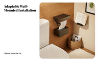 Multifunctional Toilet Paper Holder with Phone Shelf Waterproof Phone Shelf Toilet Paper Holder Long-Lasting for Restroom