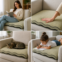 Premium Faux Leather Sofa Cushion Cover - Non-Slip, All-Season Protection