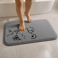 Coral Fleece Absorbent Non-Slip Bathroom Mat