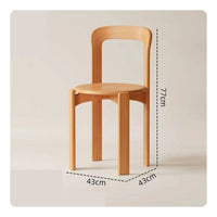 Dining Chair Compact Wooden Dining Chairs Wooden Chair Space-Saving Furniture Long-Lasting for Kitchen, Small Apartment