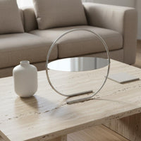 Round Mirror Tray Easy to Clean Mirror Tray Rust-Resistant for Tabletop