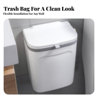 Wall-Mounted Garbage Can Large Capacity Wall Mounted Garbage Can Space-Saving Lavatory Paper Basket for Families, Students, Bedroom, Office, Dorm Room
