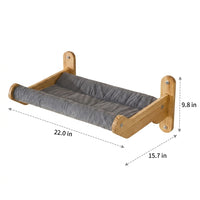 Cat Activity Center Wall Mounted Pegboard, DIY Wood Climbing Wall with House, Japanese Style Walkways and Furniture Climbing for Indoor Cats