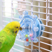 Rotating Disc Toy Rotating Wheel with Internal Beads, Suction Cup Cage Mount Toys, Puzzle for Parakeet Budgie Cockatiel Bird