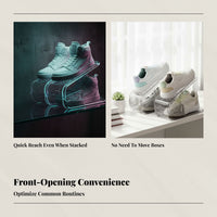Transparent Shoe Container, Space-Saving Layered Divider, Foldable Organizer