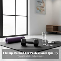 2 Pieces Anti-Roll Design Rubber Coated Hex Dumbbell Non-Slip Grip Hex Dumbbell Floor Friendly Hexagonal Hand Weight Knurled Handle for Men, Women, Students, Home Gym, Indoor Fitness