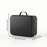 Hard Sided Case with Handle Sheltering Accessory Organizer with Zipper Compact Zipper Case for Travel, Commuting