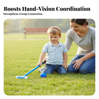 Hand-Eye Coordination Training children's Plastic Croquet Set Sensory Development Child S Croquet Set Outdoor Fun for Girls, Family, Park