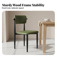 French Retro Design Upholstered Low-Back Chair Solid Wood Legs Textile Dining Chair Wabi-Sabi Aesthetic Accent Seating Modern Minimalist Design for Interior Designers, Restaurant Owners, Kitchen, Living Room, Home Office, Bedroom