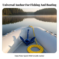 Small Boat Anchor Foldable Design Foldable Boat Anchor Aquatic Hardware Easy Storage Boating Equipment Sturdy Duty for Kayaking