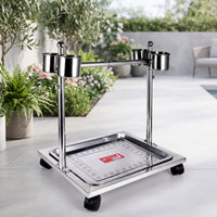 Rolling Bird Stand with Tray Heavy-Duty Stainless Stainless Avian Playstand Playstand Stable Pet Supply for Parrots, Home