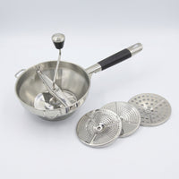 With Sieve Stainless Steel Food Mill Easy to Clean Stainless Steel Ricer Interchangeable Disks Kitchen Tool Heavy Duty