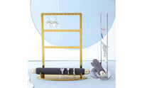Freestanding Jewelry Display Stand Hanging Holes Earring Holder Cushioned Rod Finger Adornment Holder Oval Base