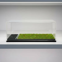 1:64 Car Display Case Clear Acrylic Miniature Grass Diorama Dustproof for Collectors