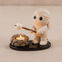 Halloween-Themed Tealight Holder with Base Compact Tealight Holder Glossy Decor Decorative for Mantel