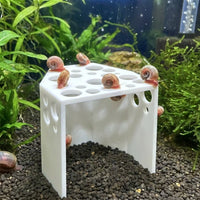 Aquatic Habitat Cave, Shrimp Hideout, Rustic Resin Cave for Fish, Shrimp & Amphibians, Breeding Chamber, 4-9mm Entrances, Non-Toxic