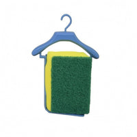 ABS Plastic Draining Sponge Stand Upright Hanger-Shaped Pad Holder Rectangular Frame Scouring Pad Holder Space-Saving for Bathroom