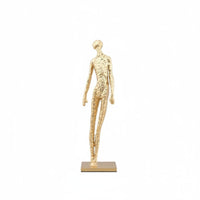 Abstract Human Figure Textured Finish Minimalist Human Figurine Fine Workmanship Abstract Figure Statue for Living Room, Desktop, Bookshelf