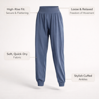 Joggers for Women UK with High Waisted Elastic Waistband, Quick Dry Tracksuit Bottoms for Gym and Running, Ladies Work