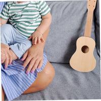 All Parts Included 21 Inch Soprano Ukulele Kit Paintable Wood Wooden Ukulele Making Kit Educational Toy for Children, Beginners, Family Activity, Craft Class
