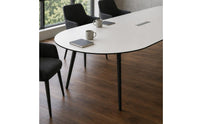 Wired Conference Table Concealed Wiring Oval Conference Table White Office Furniture
