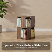 Space-Saving Design 360 revolving book shelf flexible Use Revolving Book Tower Large Capacity book shelf Stable Base for Children, Students, Parents, Living Room, Playroom, Bedroom, Corner