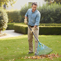 2-in-1 Leaf Rake and Grabber Lightweight Leaf Collector Tool Lawn Care Equipment for Homeowners, Gardeners, Garden, Yard