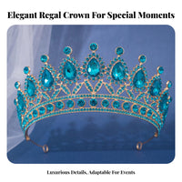 Bridal Princess Crown Elegant Design Crystal Bridal Tiara Crystal Accent Crown Luxury Look Crystal Headpiece Baroque Design