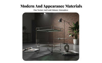Transparent Design 2-Tier Rolling Trolley Movable with Wheels 2-Tier Rolling Trolley Multi-Functional Bedside Cabinet Multifunctional for Apartment Dwellers, Office Workers, Bedroom, Living Room, Small Areas, Kitchen