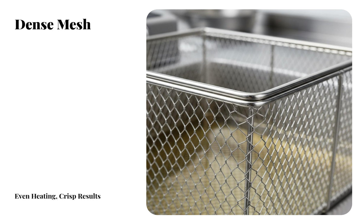 Deep Fryer Basket Heavy-Duty Deep Fry Basket Versatile Stainless Steel Mesh Strainer for Restaurant Owners, Chefs, Food Truck