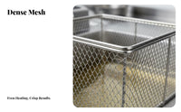 Deep Fryer Basket Heavy-Duty Deep Fry Basket Versatile Stainless Steel Mesh Strainer for Restaurant Owners, Chefs, Food Truck