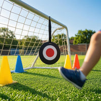 Target Center unrestrictedKick Target Adjustable Strap Hanging Soccer Target Red and White Sports Training Gear Black