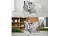 Pet Backpack Carrier Structured Pet Carrier Backpack Ventilated for Cats, Hiking, Professional Care Visits