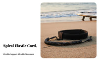 Adjustable Stand-up Paddleboard Waist Belt Rope Anti-Loss Surfboard Waist Leash Coiled Paddleboard Leash High Strength Coiled