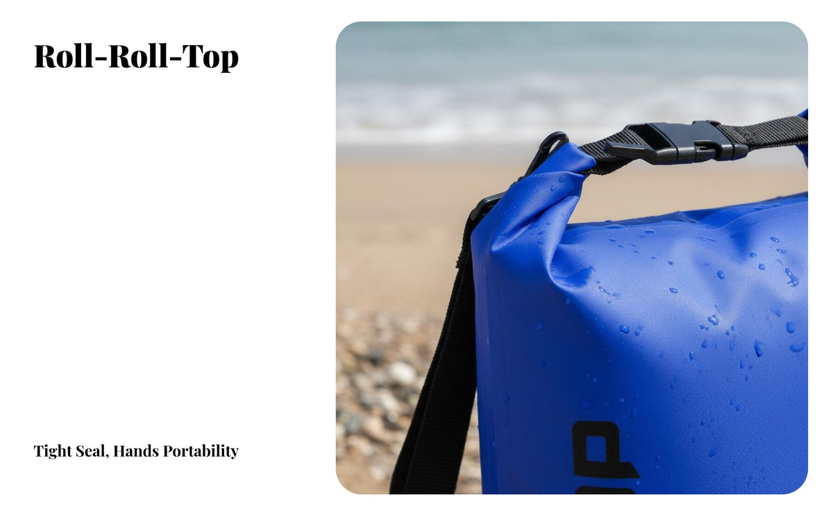 10L Fold-over Sealed Dry Bag Floatable Phone Waterproof Bag Small Waterproof Sack for Beachgoers, Beach Goers, Swimming, Water Sports, Kayaking