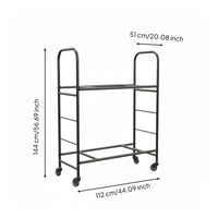 Rolling Tire Display Rack on Wheels Storage System Large Capacity for Showroom