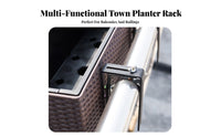 Railing Planter storage rackSaving Adjustable Railing Rack Easy to Install