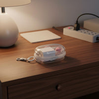 Transparent Cables Organizer Storage Compartment-Saving Storage Pouch Versatile Portable Electronics Organizer for Commuters, Handbag, Backpack