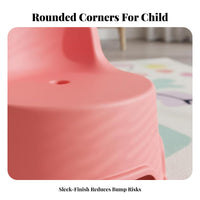 Stackable Design Cartoon Face Round Stool Non-Slip Feet children's Furniture Lightweight Footrest Rounded Edges for young children, Boys and youths, Parents, Living Room, Entryway, Bedroom, play area