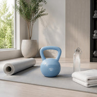Easy Grip Soft Kettlebell Floor Friendly Quiet Kettlebell Flat Bottom Strength Training Equipment for Home Workout