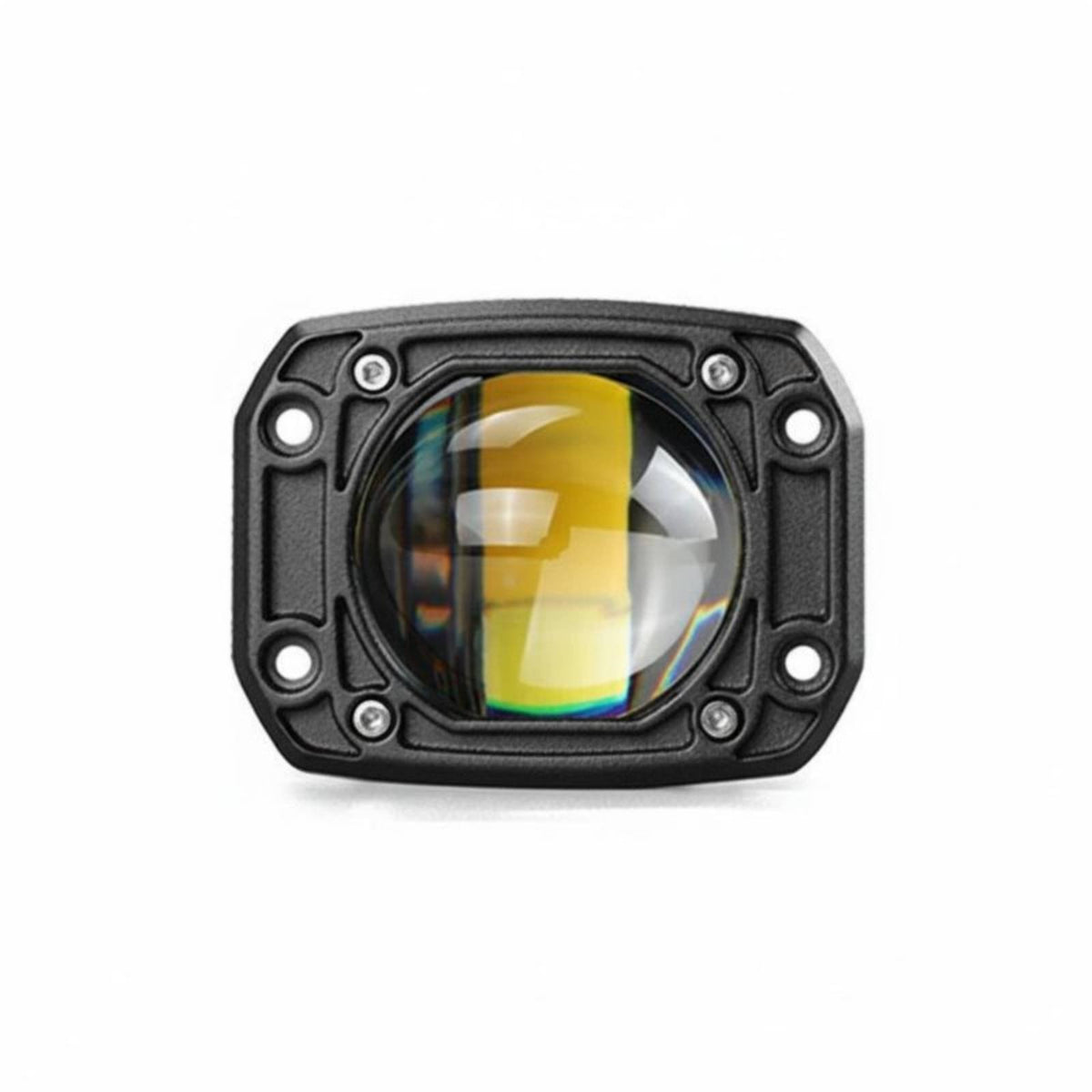 High Brightness Two-Tone Color Driving Light Focused Beam Motorcycle Beam Light Die-Cast Aluminum Housing for Truck Drivers, Foggy Weather
