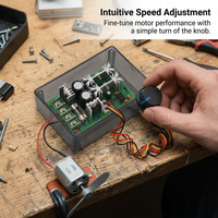 Adjustable Speed DC Motor Controller, 60V DC Motor Speed Regulator, DC 6-60V 12V 24V, DIY Projects Motor Speed, Motor Governor Variable Speed Drive