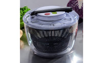 PressPress-Type Salad Drainer Clear Lid Manual Salad Drainer Button Controls Food Prep Gear