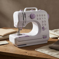 Built-in Handle Electric Sewing Machine Stitch Selection Buttons Compact Sewing Machine Tabletop Portable