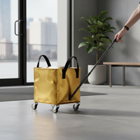 Large Capacity Waterproof Moving Storage Bag with Wheels for Quilts and Luggage, PP Material